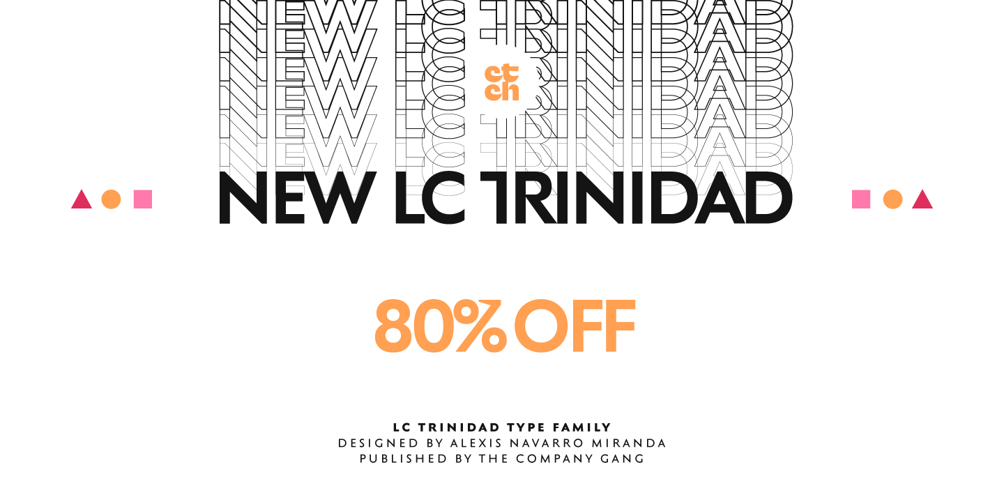 Пример шрифта LC Trinidad